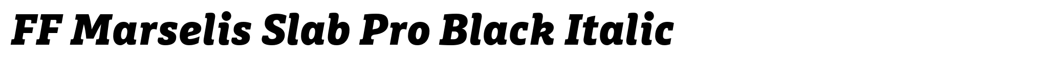 FF Marselis Slab Pro Black Italic image